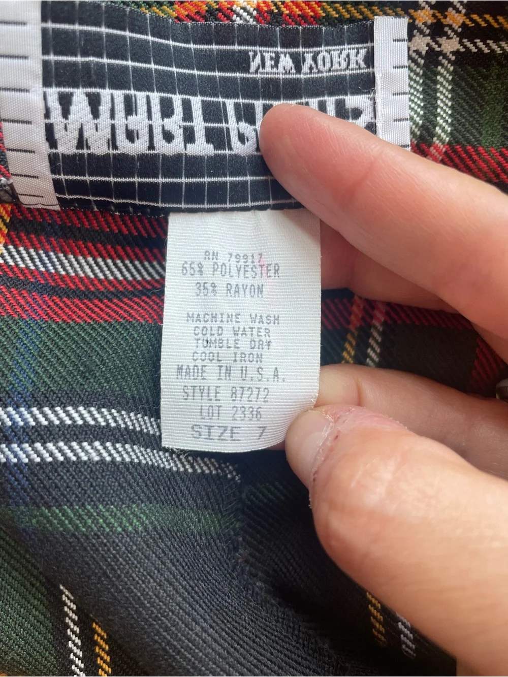 90s preppy plaid mini skort - Picture 5 of 8